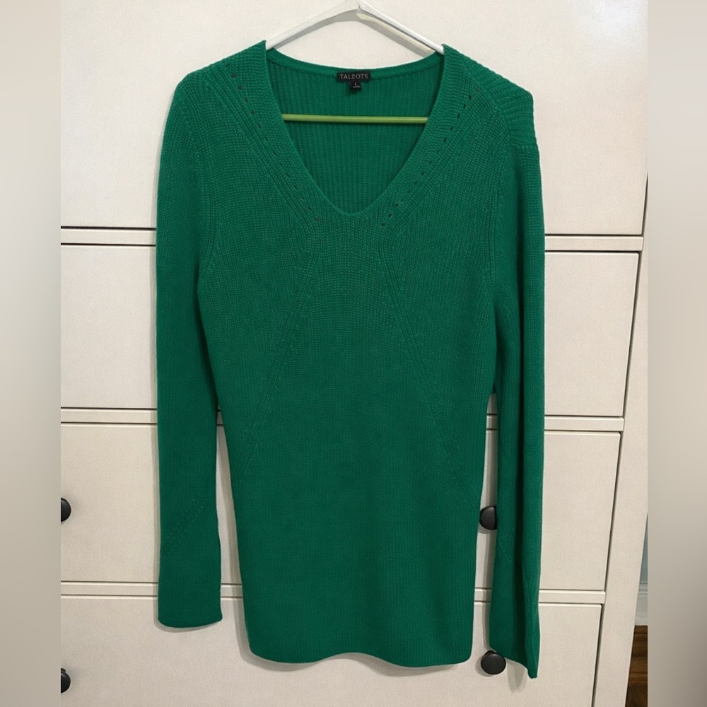 Talbots Green V-Neck Sweater